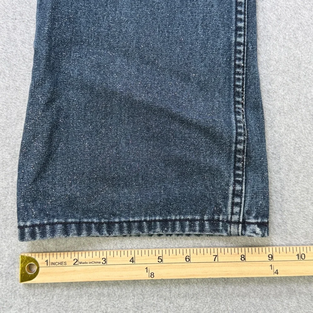 GAP Kids Flare Jeans 14 Regular Blue Denim‎ Glitter Hem Y2K Style